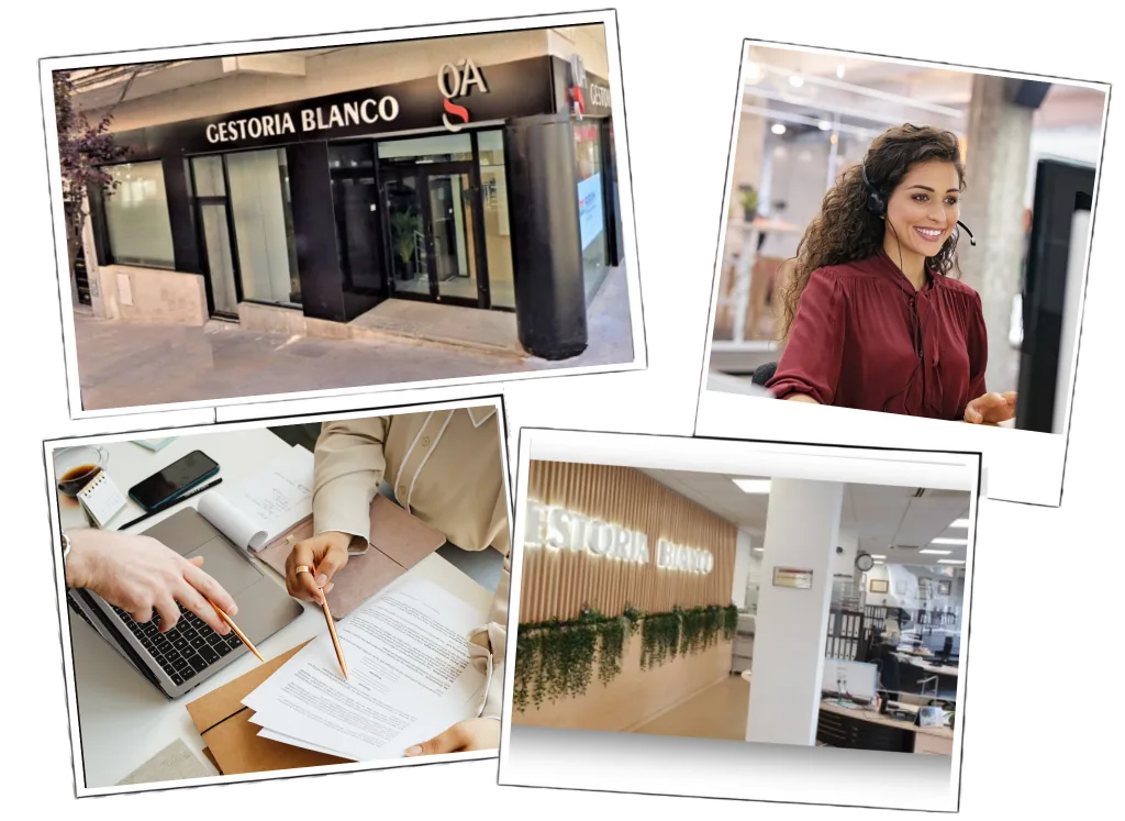 Gestoría Blanco: fachada, oficina y atención al cliente